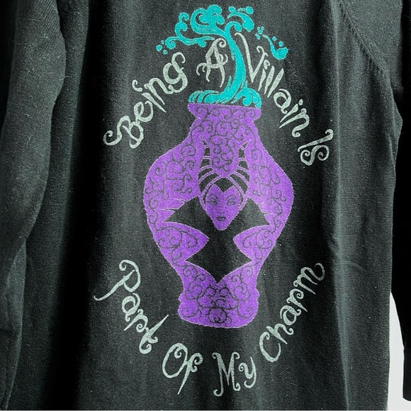 Disney Villian Maleficent Sz 1X Potion Asymmetrical Sweater 100% Cotton*READ* - Picture 3 of 9